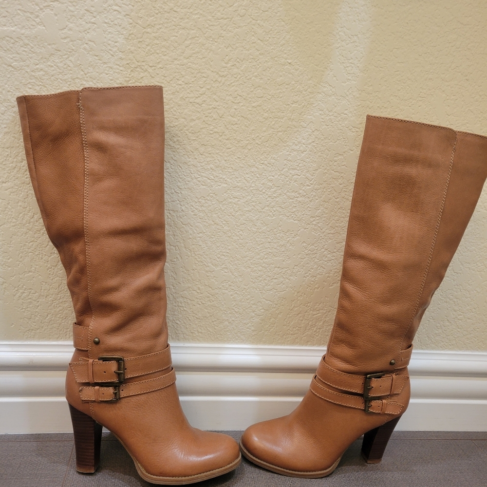 Tan NINE WEST knee high boots